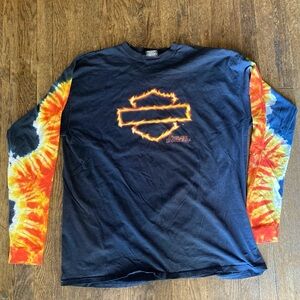 Vintage Harley-Davidson XXXL Tie Dye Long Sleeve Shirt Rare Grail 02 Y2K  JOPLIN